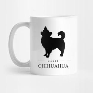 Long Haired Chihuahua Black Silhouette Mug